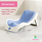 Kiddough Baby Bather, Non-Slip, Adjustable, Foldable, Durable (Blue)