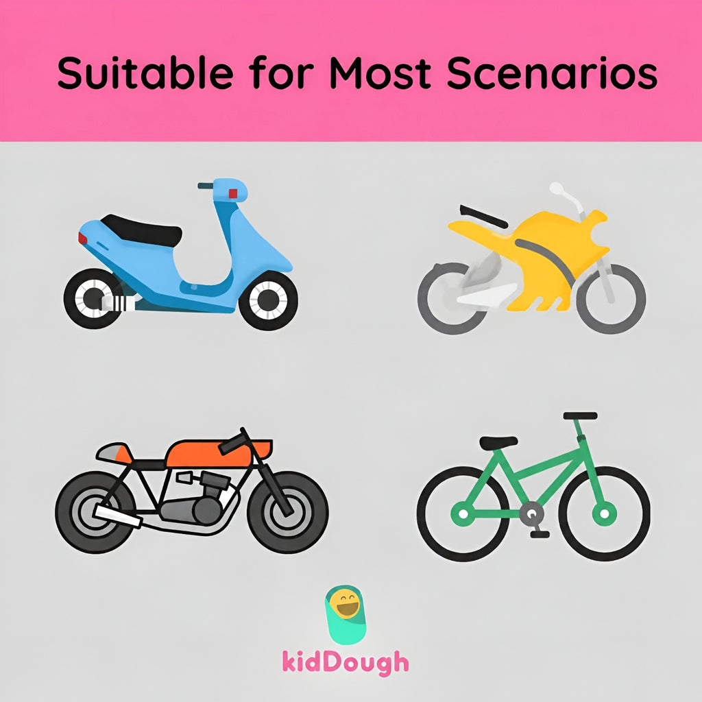 Kiddough Baby Safety Belt for Kids | Two Wheeler Bike/Scooty Belt for Kids Safety, Child Harness Safety Belt with Adjustable Baby Carrier for Toddlers & Baby (Printed Green)