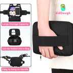 KidDough Baby Safety Belt for Two Wheeler Bike/Scooty | Harness Safety Belt for Kids Safety | Strong Buckles with Adjustable Straps and Double Stiching for Extra Safety (With Storage (Black))
