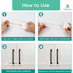 Kiddough U Shape Baby Safety Security Cupboard, Drawer, Cabinet Lock for Child, Infant & Kids