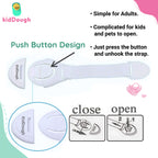 Kiddough Furniture Safety Locks for Kids - Pack of 6, White