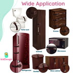 Kiddough Furniture Safety Locks for Kids - Pack of 6, Brown