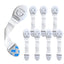 KidDough Furniture Safety Locks for Kids, Child Safety Locks for Drawers, Cabinets, Fridge, Cupboard Lock, Baby Proofing Product, Strong and Adhesive Safety Locks (White, 8 White Locks)