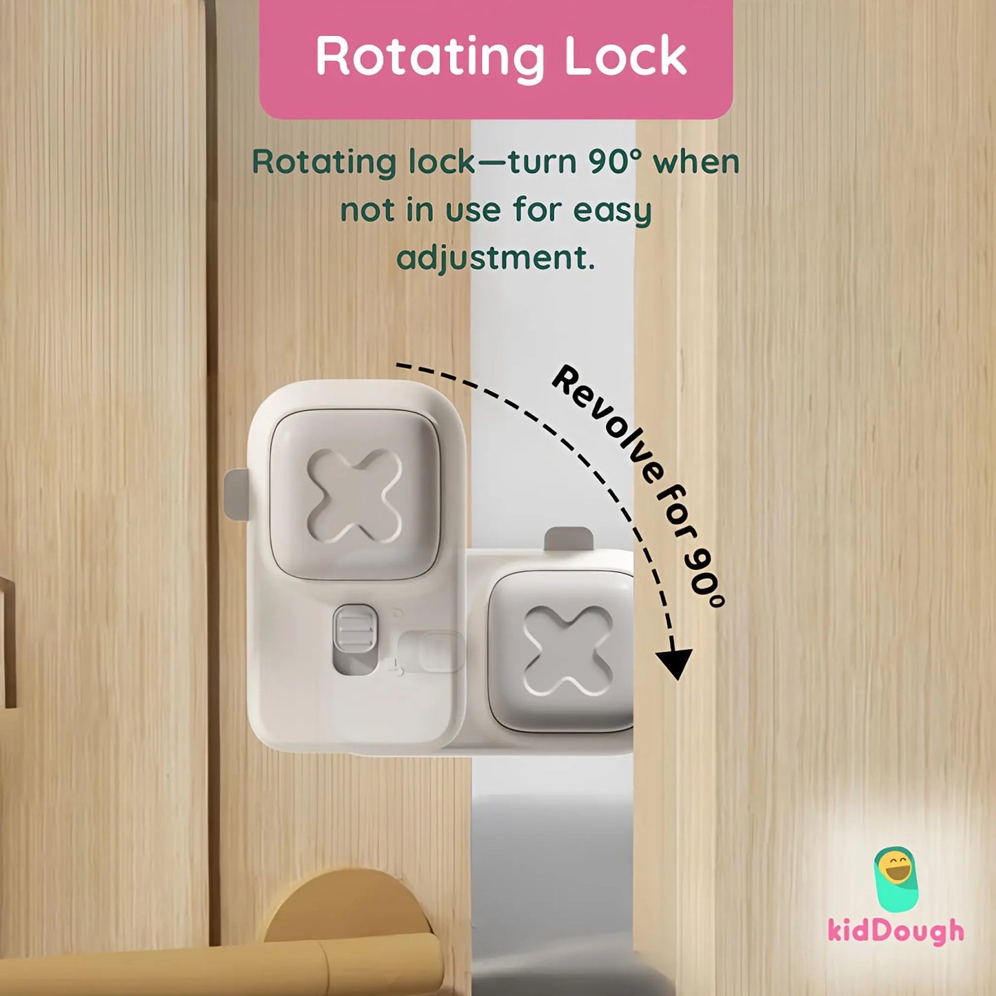 KidDough Baby Finger Pinch Door Stopper, Double Safety Lock-(1 Piece)