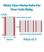 Kiddough Baby Safety Kit - 2 Finger Pinch Door Hinge Guards + 2 C-Shape Door Stopper + 6 Socket Guards + 5 Child Safety Locks For Drawers, Cabinets