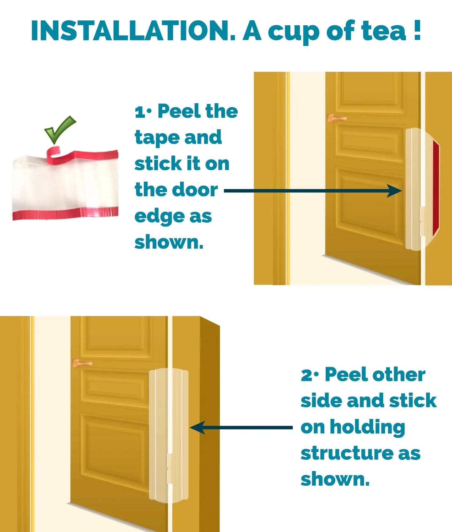 Kiddough Baby Proofing Finger Pinch Door Crack Protector - (Pack of 3, Transparent)