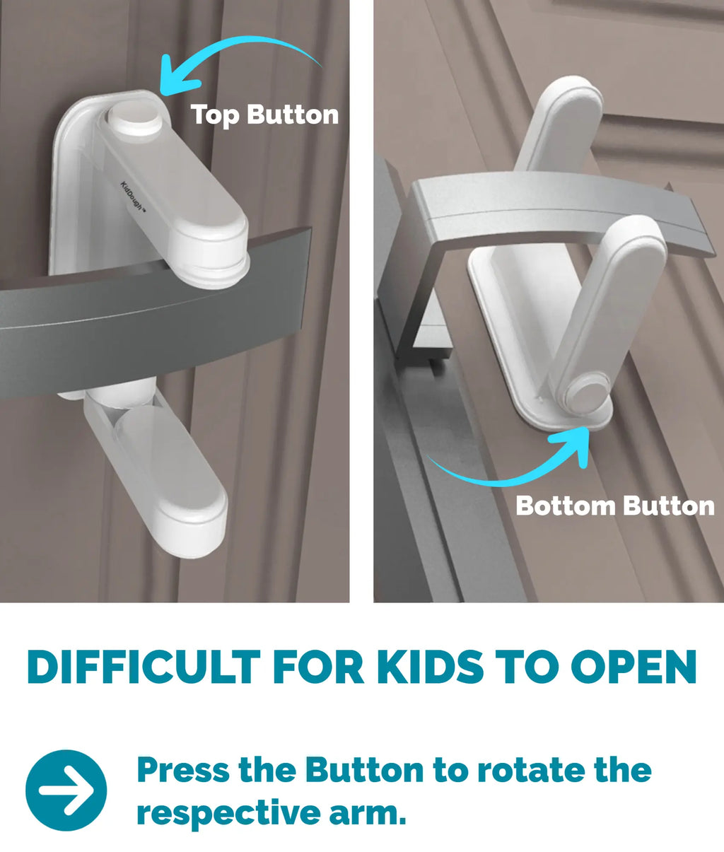 Kiddough Baby Proofing Door Handle Safety Locks- Pack Of 2