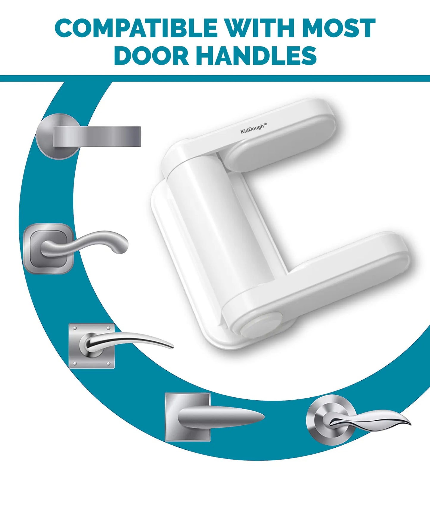 Kiddough Baby Proofing Door Handle Safety Locks- Pack Of 2