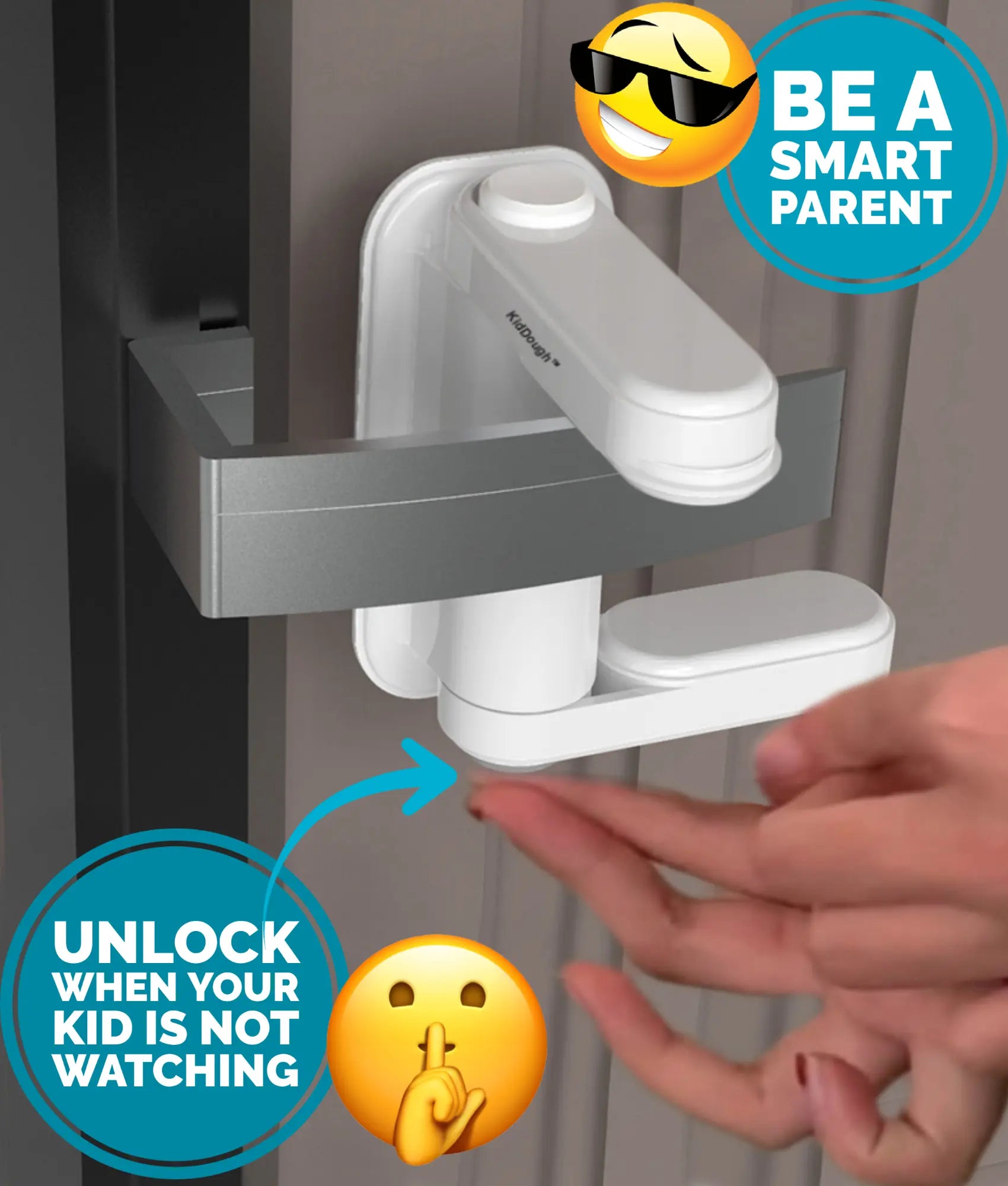 Kiddough Baby Proofing Door Handle Safety Locks- Pack Of 2 Secondary image
