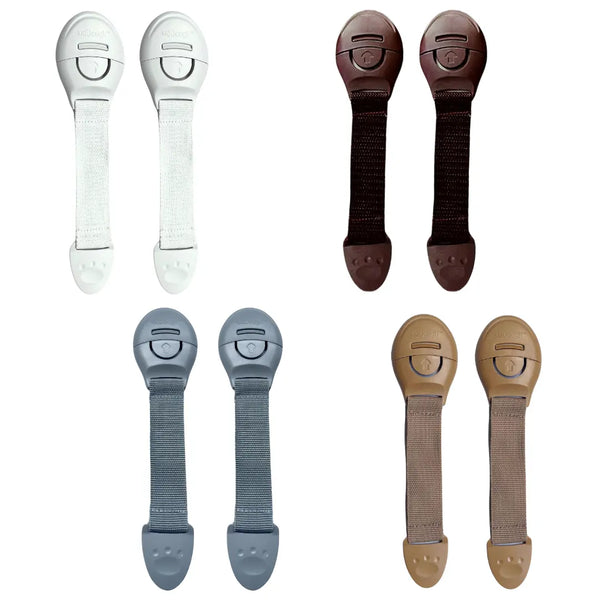 Kiddough Furniture Safety Locks for Kids - Pack of 2 White + 2 Brown + 2 Beige + 2 Grey Child Locks
