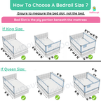 Kiddough Bed Railing for Baby Safety (6ft, One Side, Grey)