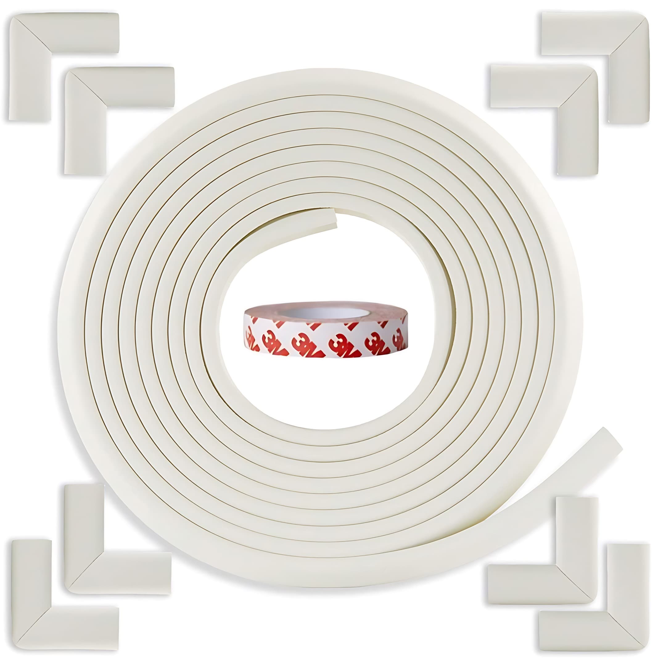 Kiddough Baby Proofing Furniture Edge And Corner Protector - 5 Mtrs Edge + 8 Corner Guards Main image
