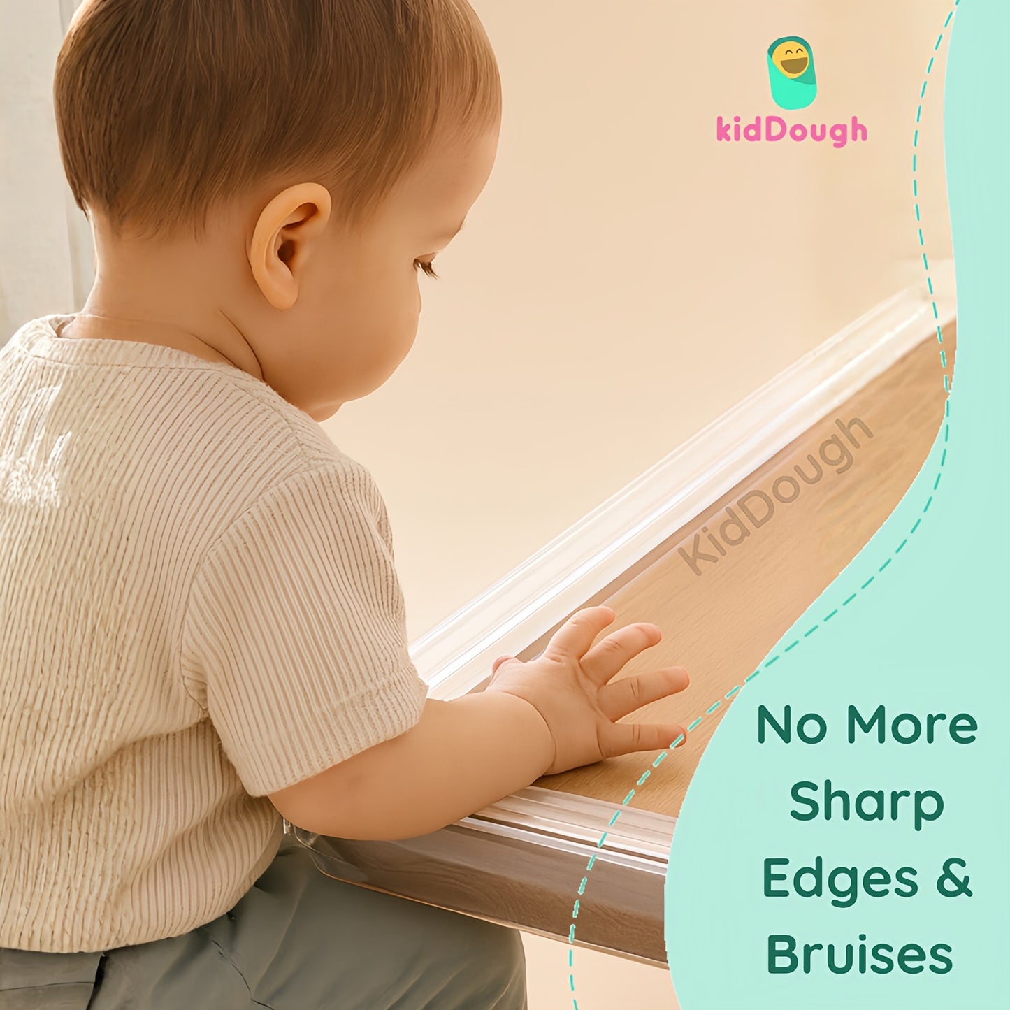 Kiddough Baby Proofing Edge & Corner Protector | Child Safety Cushion For Table, Sharp Corners (2 Meters)