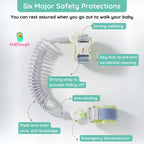 Kiddough Anti Lost Wrist Link for Kids with Key and Lock