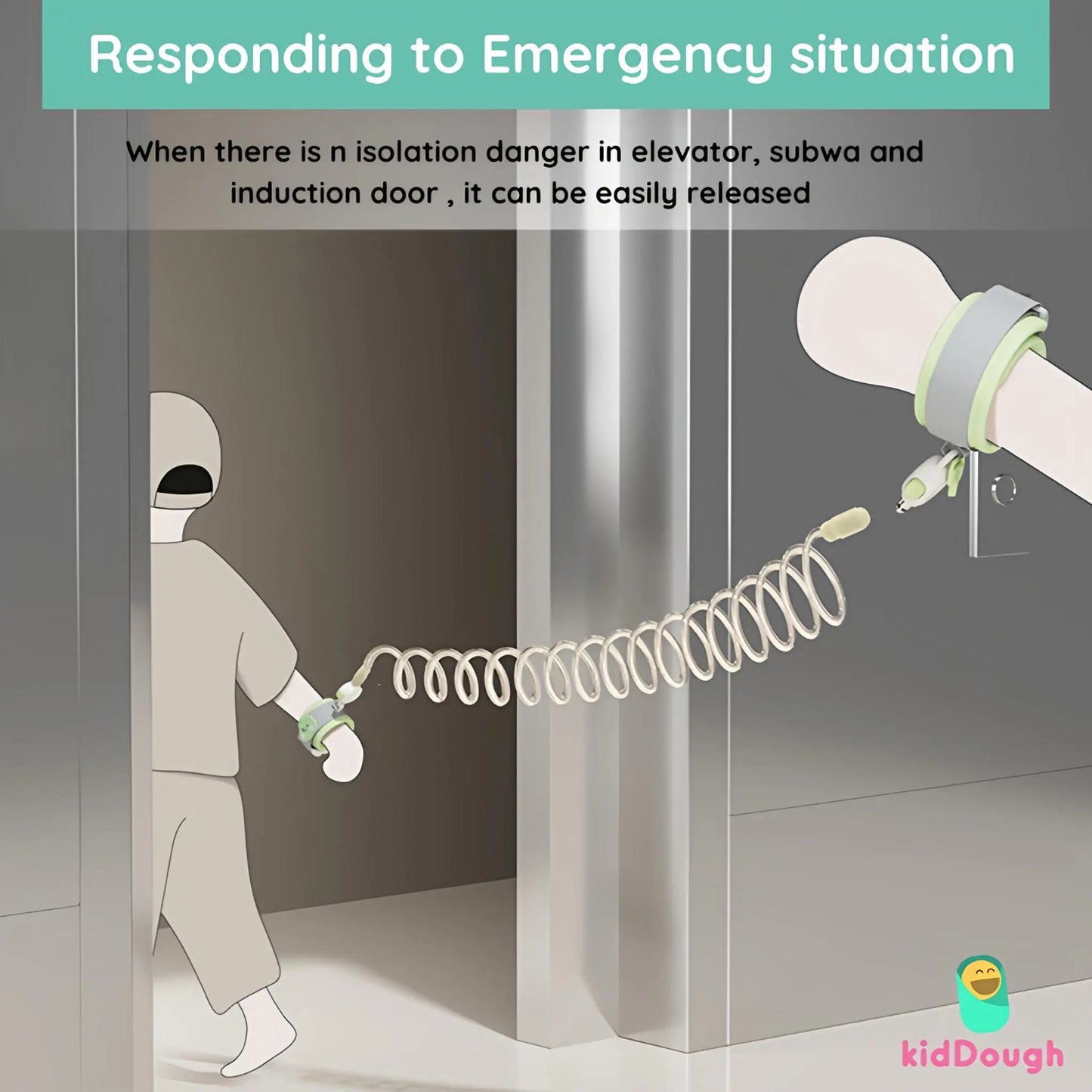 Kiddough Anti Lost Wrist Link for Kids with Key and Lock