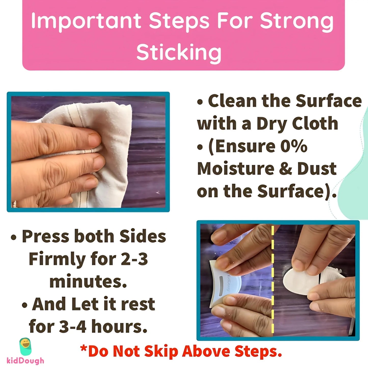 Kiddough Furniture Safety Locks for Kids - Pack of 4 White + 4 Brown