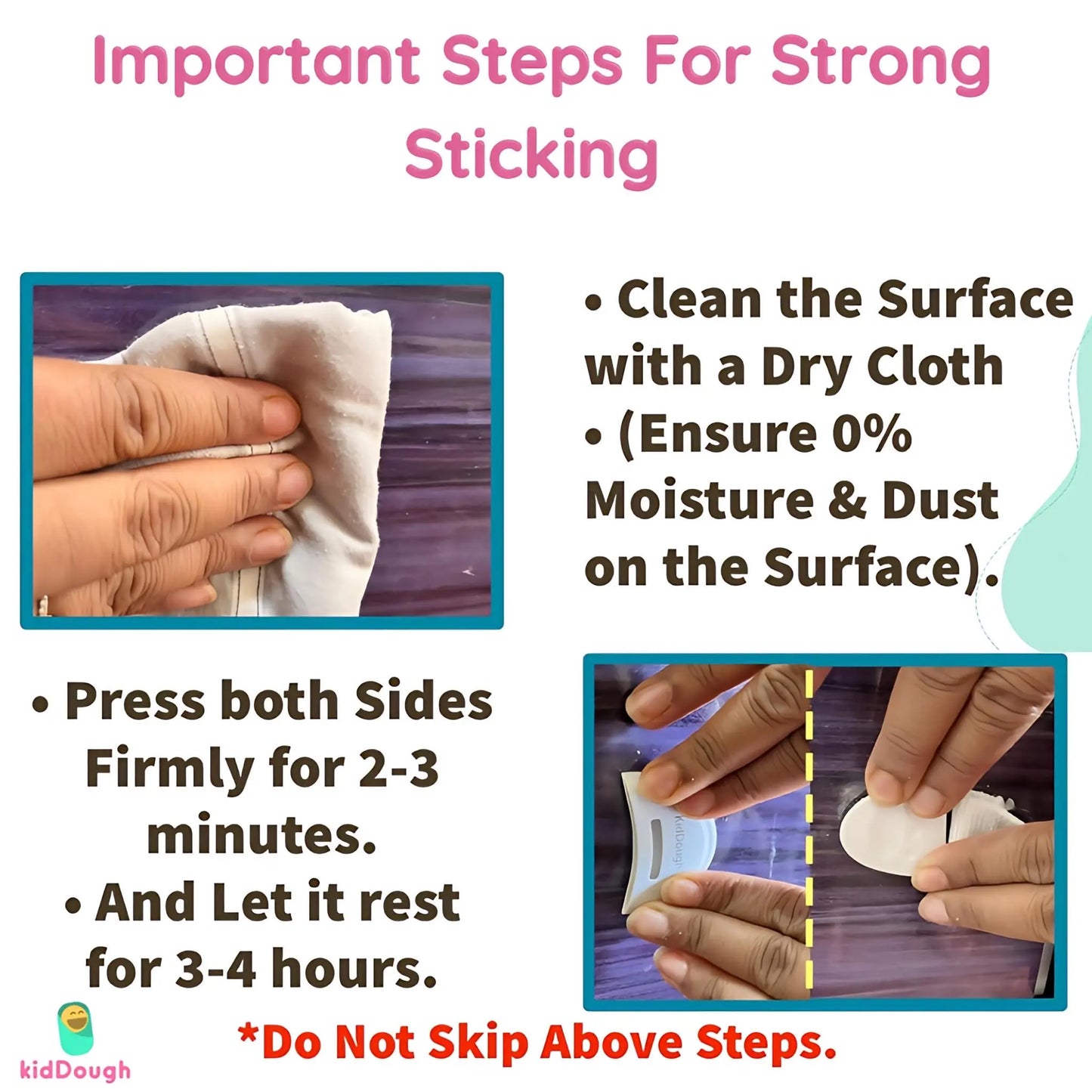 Kiddough Furniture Safety Locks for Kids - Pack of 4 White + 4 Brown