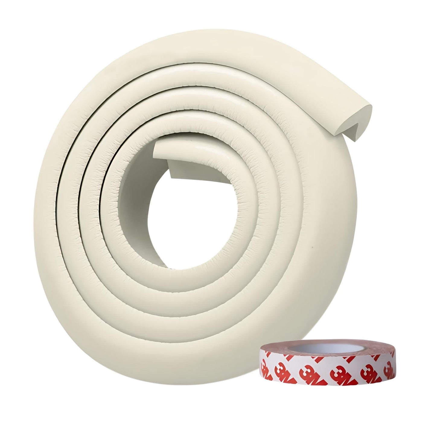 Kiddough Baby Proofing Thick Furniture Edge Protector - 5 Mtrs White Edge Guard