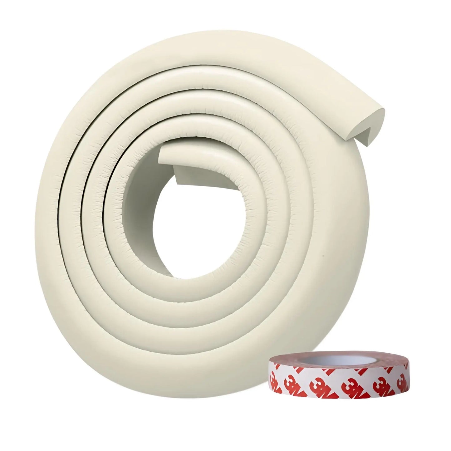 Kiddough Baby Proofing Thick Furniture Edge Protector - 5 Mtrs White Edge Guard