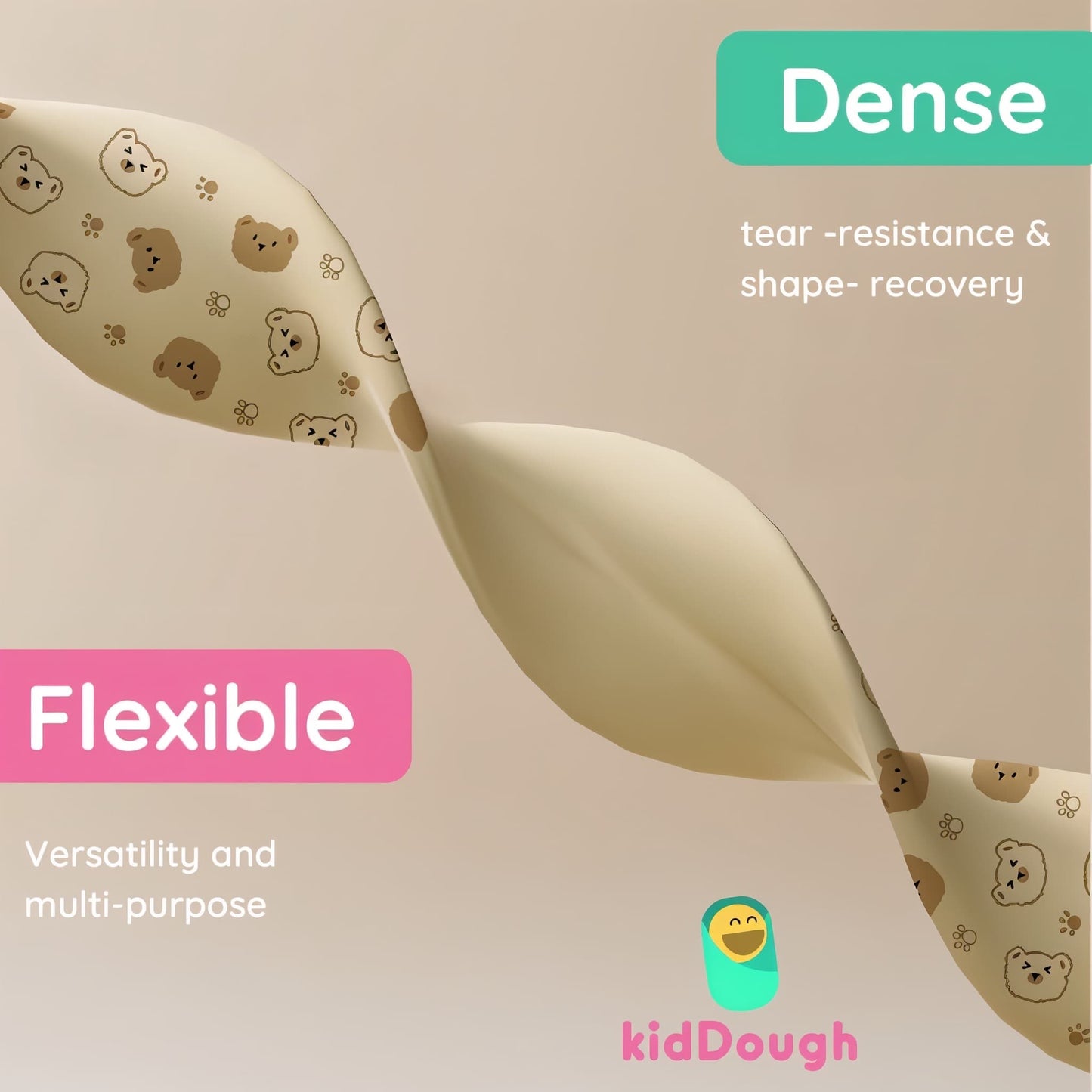 KidDough Baby Proofing Printed Flat Edge Protector - 2 Meters Safety Strip(Bear)