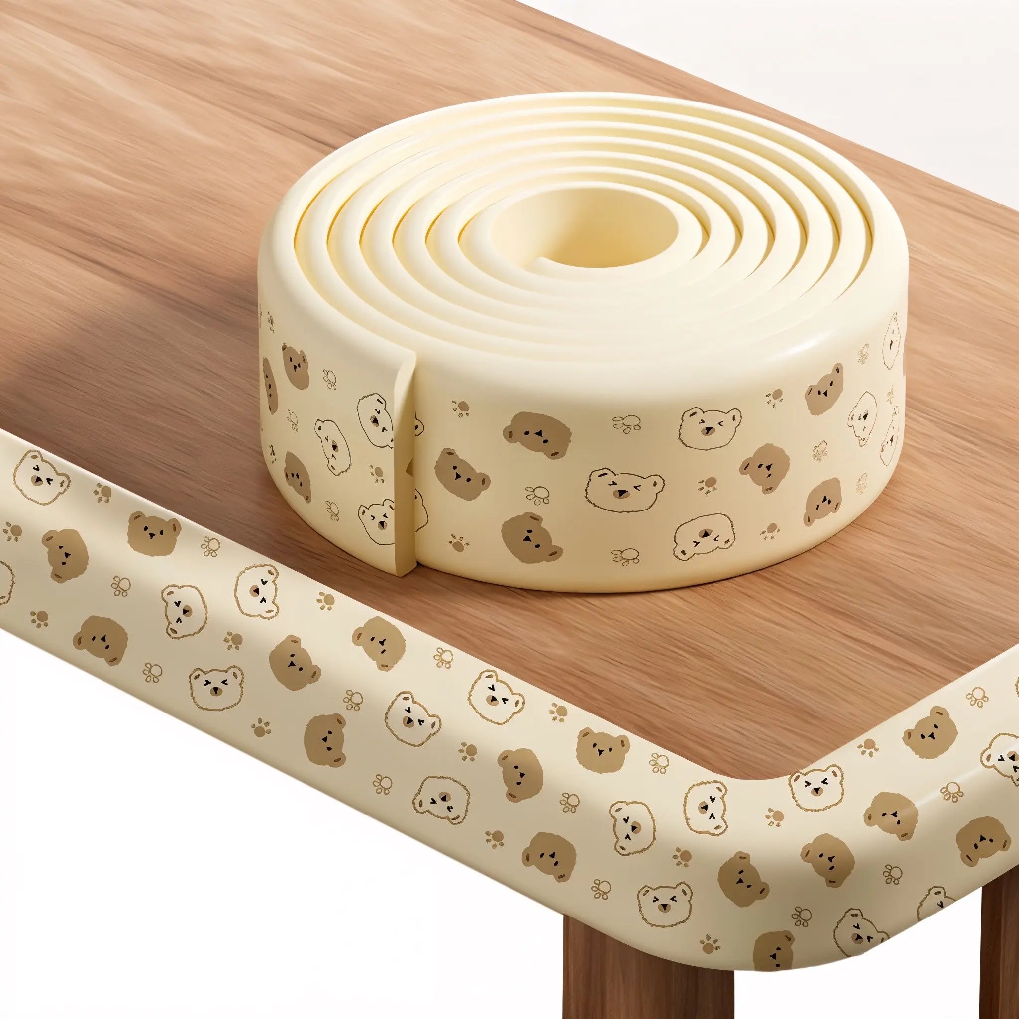 KidDough Baby Proofing Printed Flat Edge Protector - 2 Meters Safety Strip(Bear) Main image