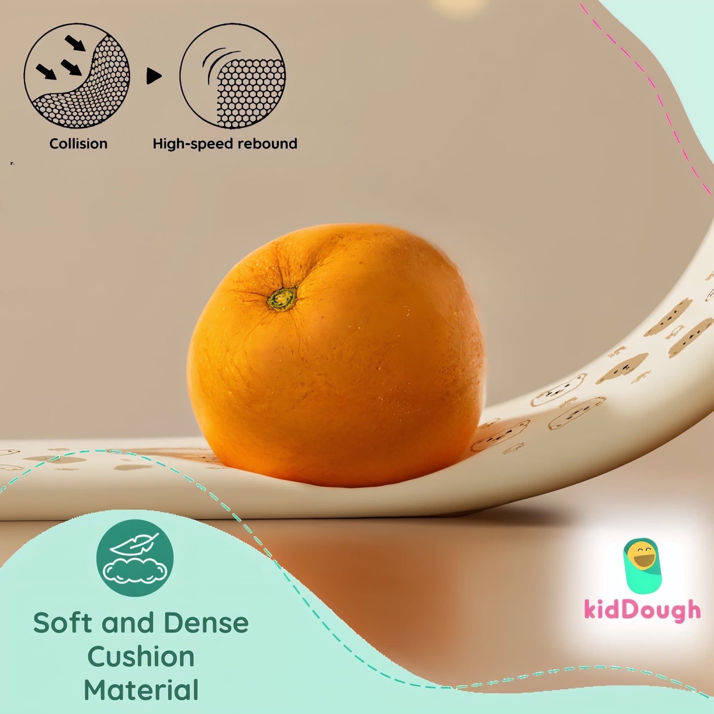 KidDough Baby Proofing Printed Flat Edge Protector - 2 Meters Safety Strip(Bear)