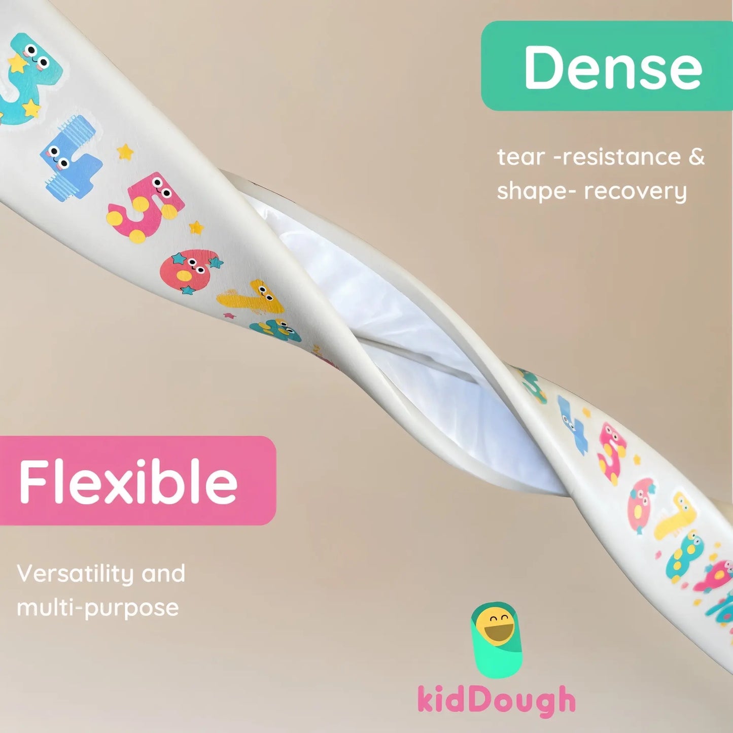 KidDough Baby Proofing Printed Flat Edge Protector - 2 Meters Safety Strip,( Number)