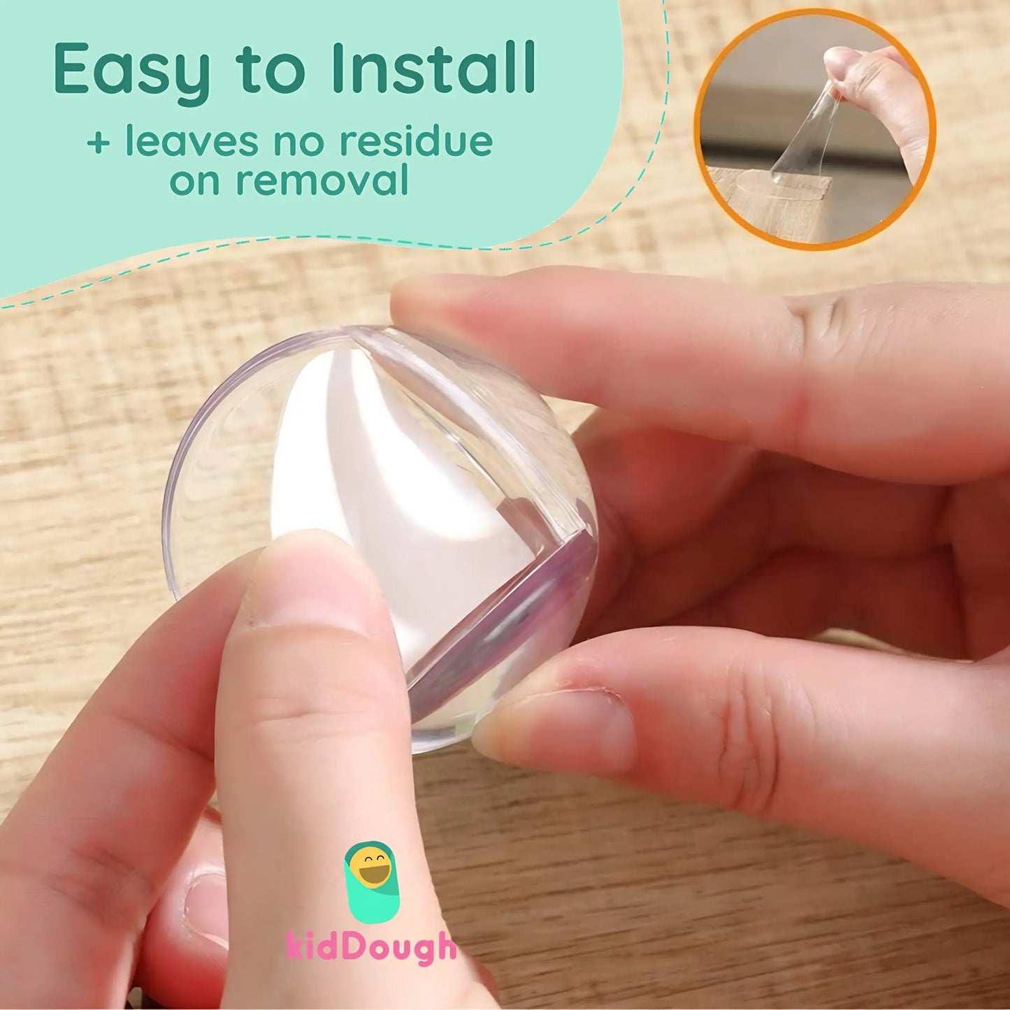 Kiddough Baby Proofing Transparent Corner Guards - Pack of 10