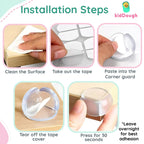 Kiddough Baby Proofing Transparent Corner Guards - Pack of 10