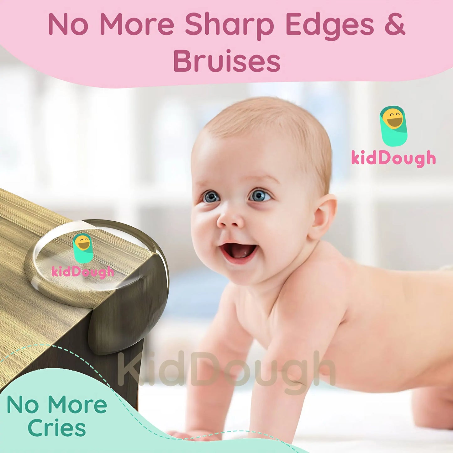 Kiddough Baby Proofing Transparent Corner Guards - Pack of 10