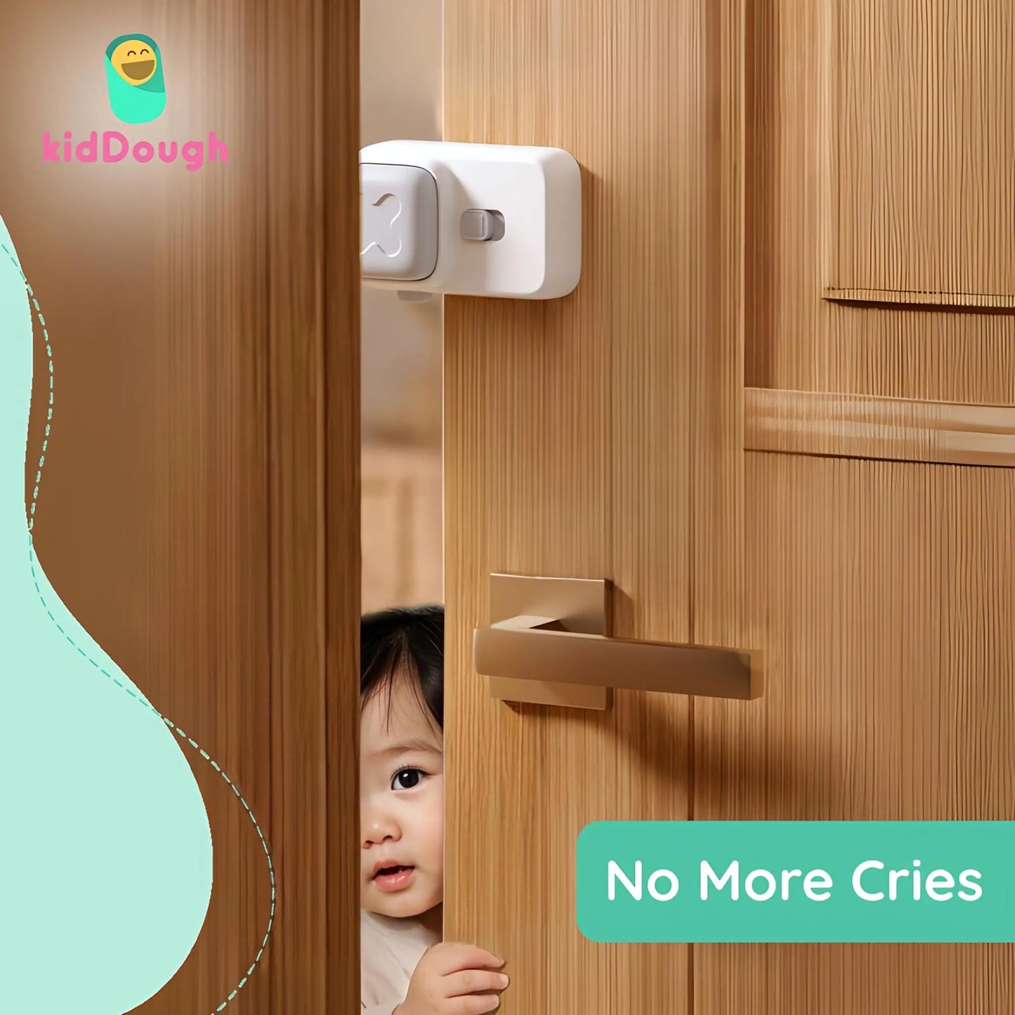 KidDough Baby Finger Pinch Door Stopper, Double Safety Lock-(1 Piece)