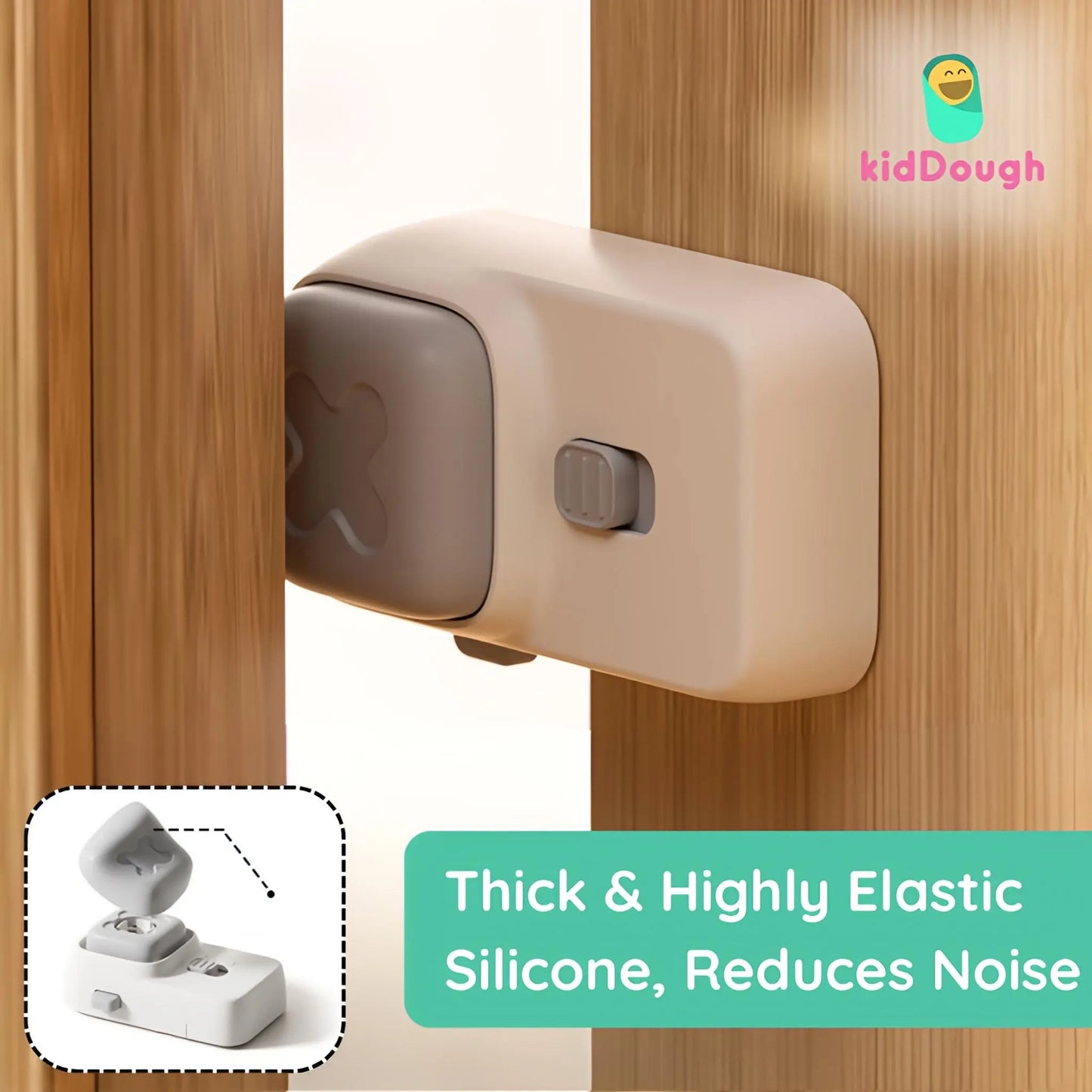 KidDough Baby Finger Pinch Door Stopper, Double Safety Lock-(1 Piece)