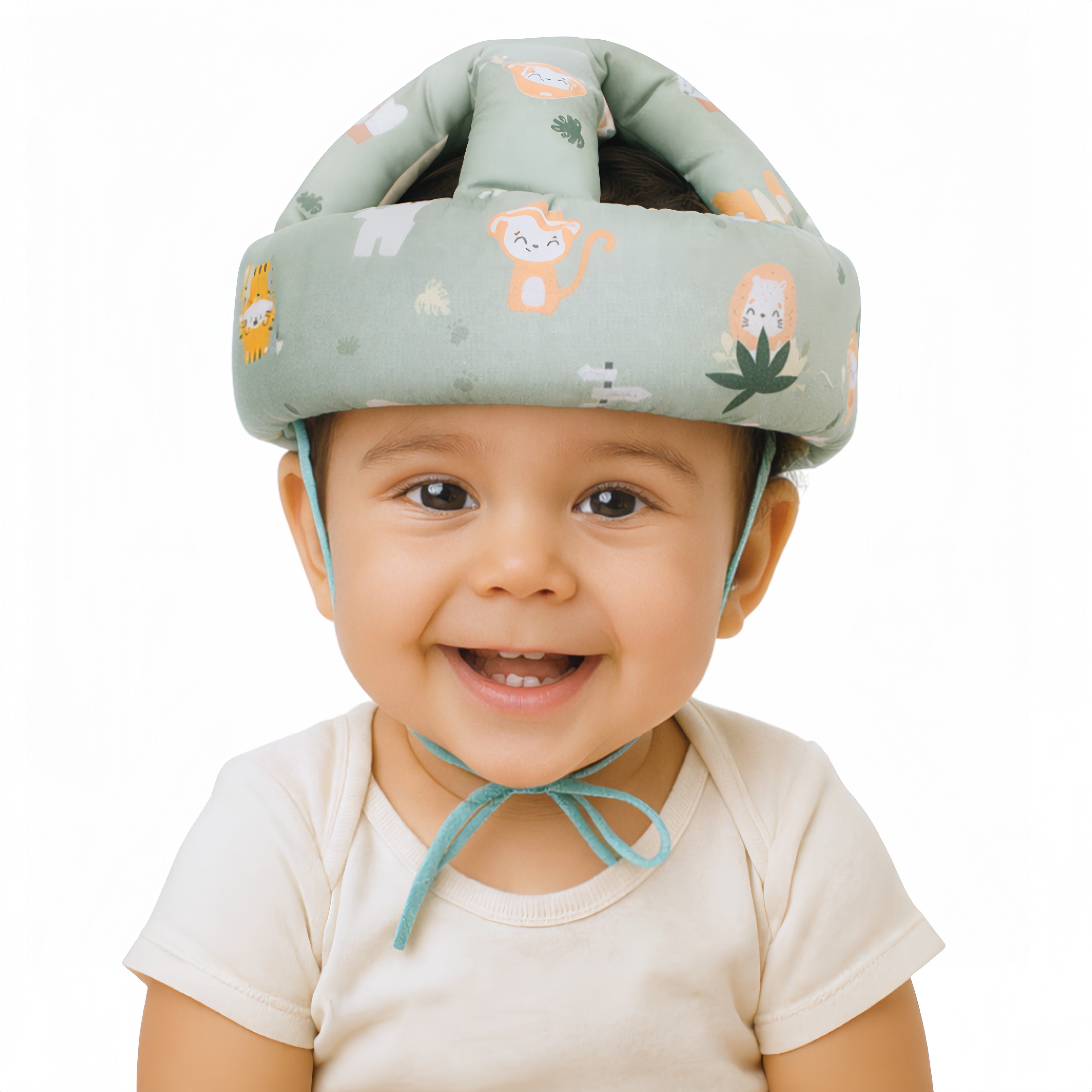 Kiddough Head Protector for Baby Safety | 6 Months-3 Years, Baby Safety Helmet | Proper Air Ventilation for Kids and Toddlers | Secure, Fit & Comfort Lightweighted Helmet (Animal Print) Main image
