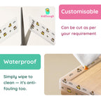 KidDough Baby Proofing Edge Protector, Transparent with Car Print, 2 Metres