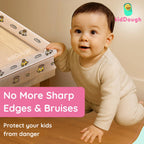 KidDough Baby Proofing Edge Protector, Transparent with Car Print, 2 Metres