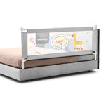 Kiddough Bed Railing for Baby Safety (5ft, One Side, Grey)