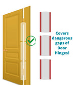 Kiddough Baby Safety Kit - 2 Finger Pinch Door Hinge Guards + 2 C-Shape Door Stopper + 6 Socket Guards + 5 Child Safety Locks For Drawers, Cabinets