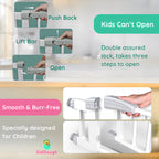 Kiddough Baby Safety Gate - (131-138cms Adjustable Width Coverage)