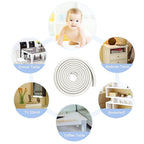 Kiddough Baby Proofing Thick Furniture Edge Protector - 5 Mtrs White Edge Guard