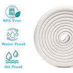 Kiddough Baby Proofing Thick Furniture Edge Protector - 5 Mtrs White Edge Guard
