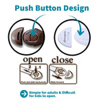Kiddough Furniture Safety Locks for Kids - Pack of 4 White + 4 Brown