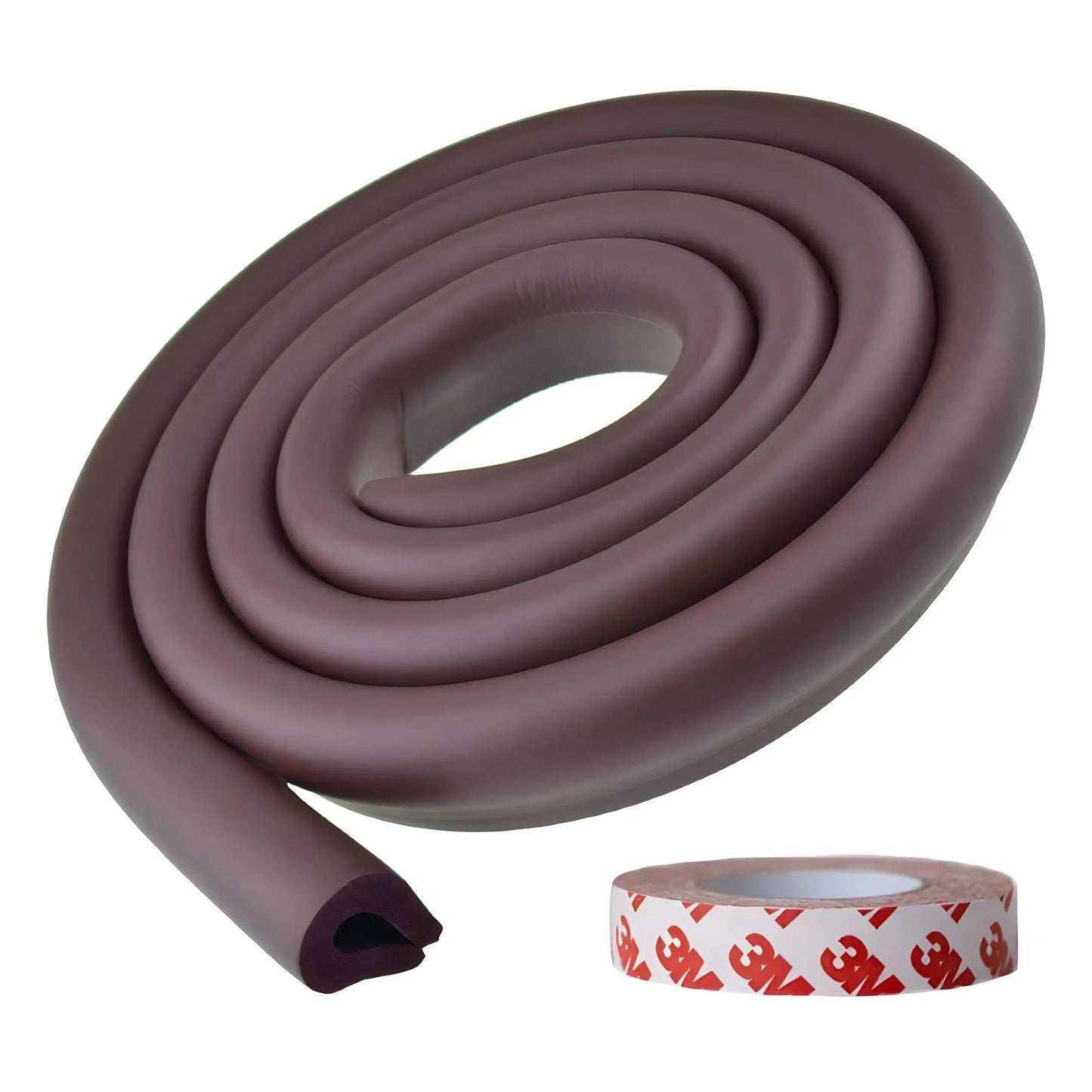 Kiddough Baby Proofing U-Shape Safety Strip - 2 Meters, Brown