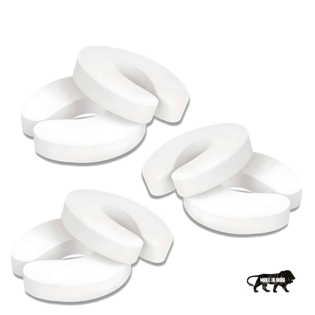Kiddough Baby Proofing Finger Pinch Door Guard - Pack of 6 White C-Shape Main image