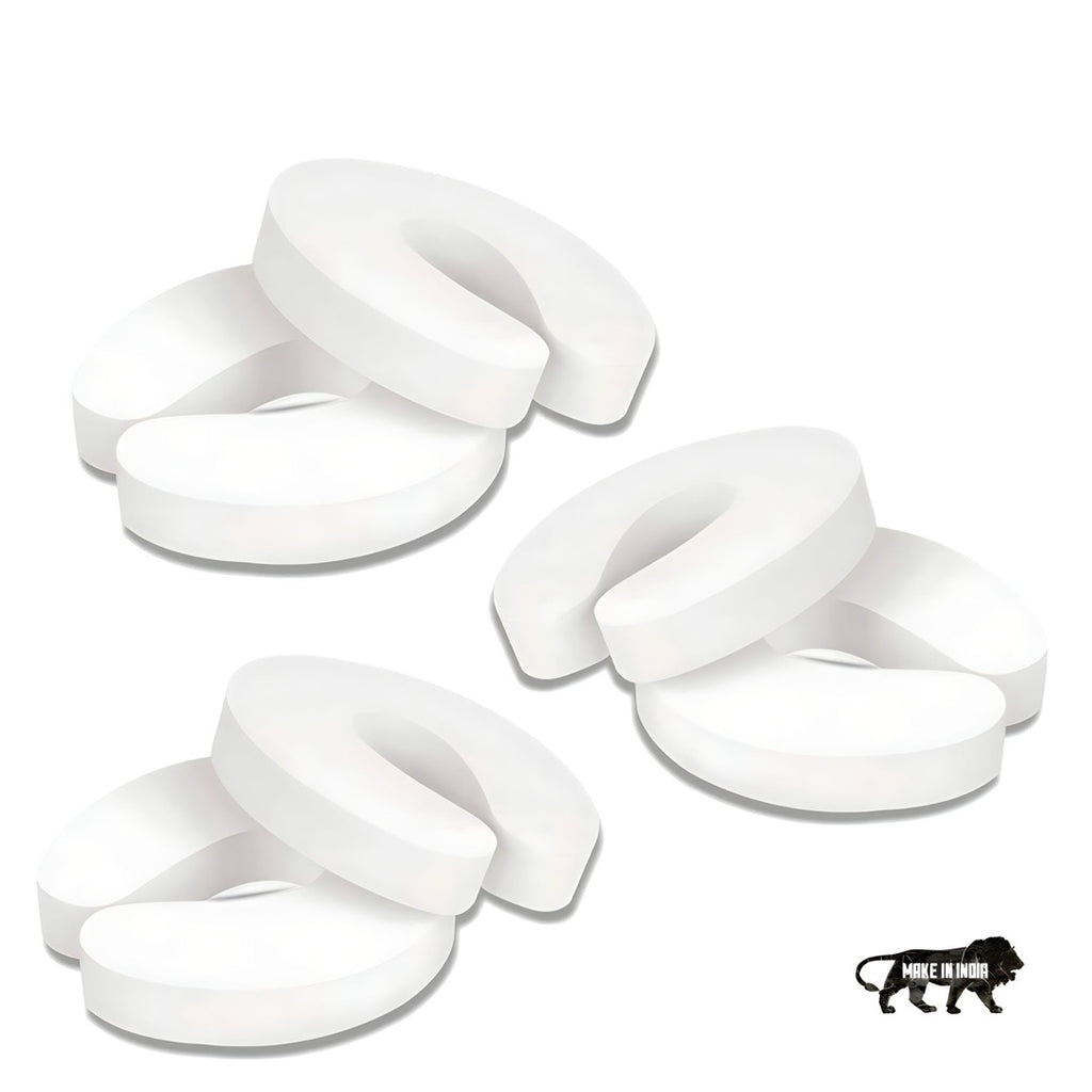 Kiddough Baby Proofing Finger Pinch Door Guard - Pack of 6 White C-Shape
