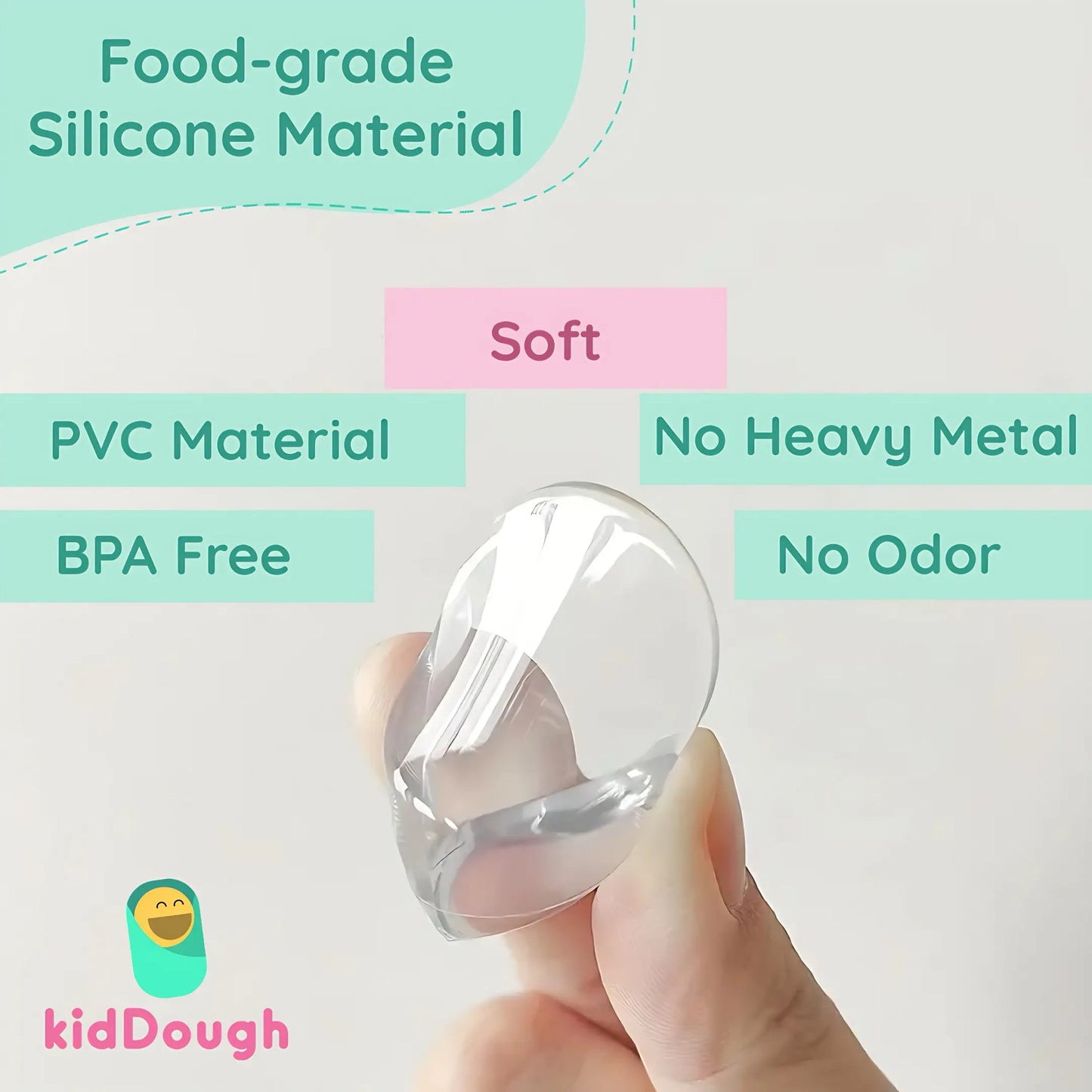 Kiddough Baby Proofing Transparent Corner Guards - Pack of 10