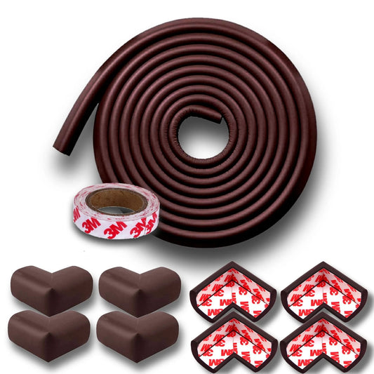 Kiddough Baby Proofing Edge & Corner Protector For Kids - 5 Meters Edge Protector + 8 Corner Guards