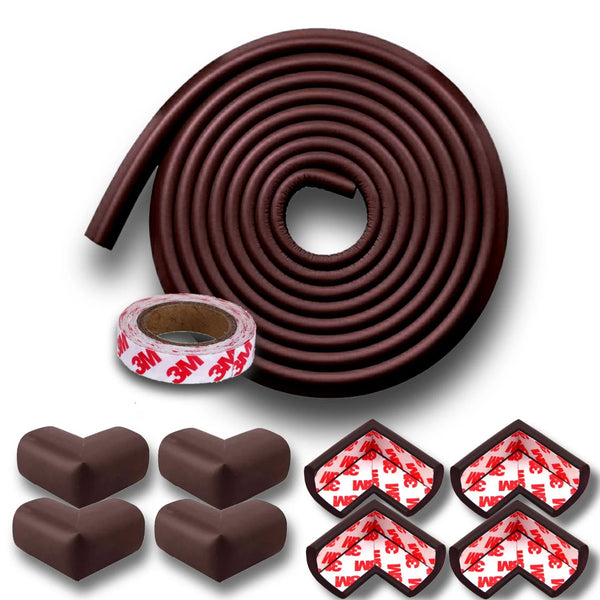 Kiddough Baby Proofing Edge & Corner Protector For Kids - 5 Meters Edge Protector + 8 Corner Guards