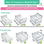 Kiddough Bed Railing for Baby Safety (6.5ft*6ft*6.5ft, Three Sides, Grey)