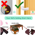 Baby Proofing Kit with 5M Edge Protector, 4 Corner Guards, 6 Socket Guards, 2 Door Guards, 5 Safety Locks, Brown