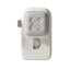 White door handle with a star-shaped design on a white background